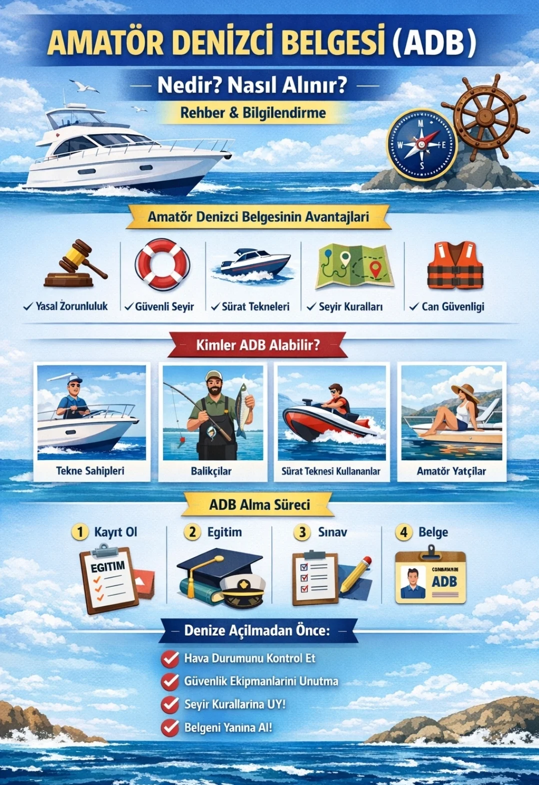 Amatör Denizci Belgesi (ADB) Nedir, Nasıl Alınır?