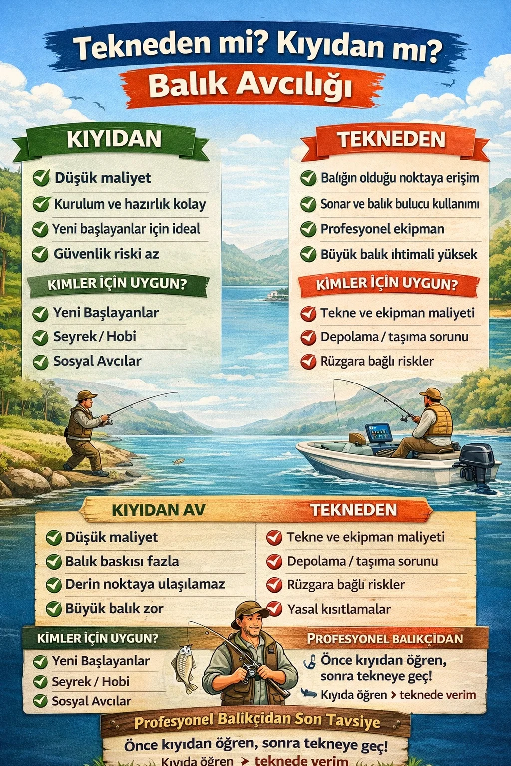 Tekneden mi Kıyıdan mı Balık Avcılığı?